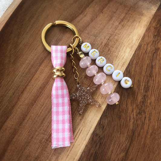 PORTE-CLÉS PERSONNALISÉ EN PERLES