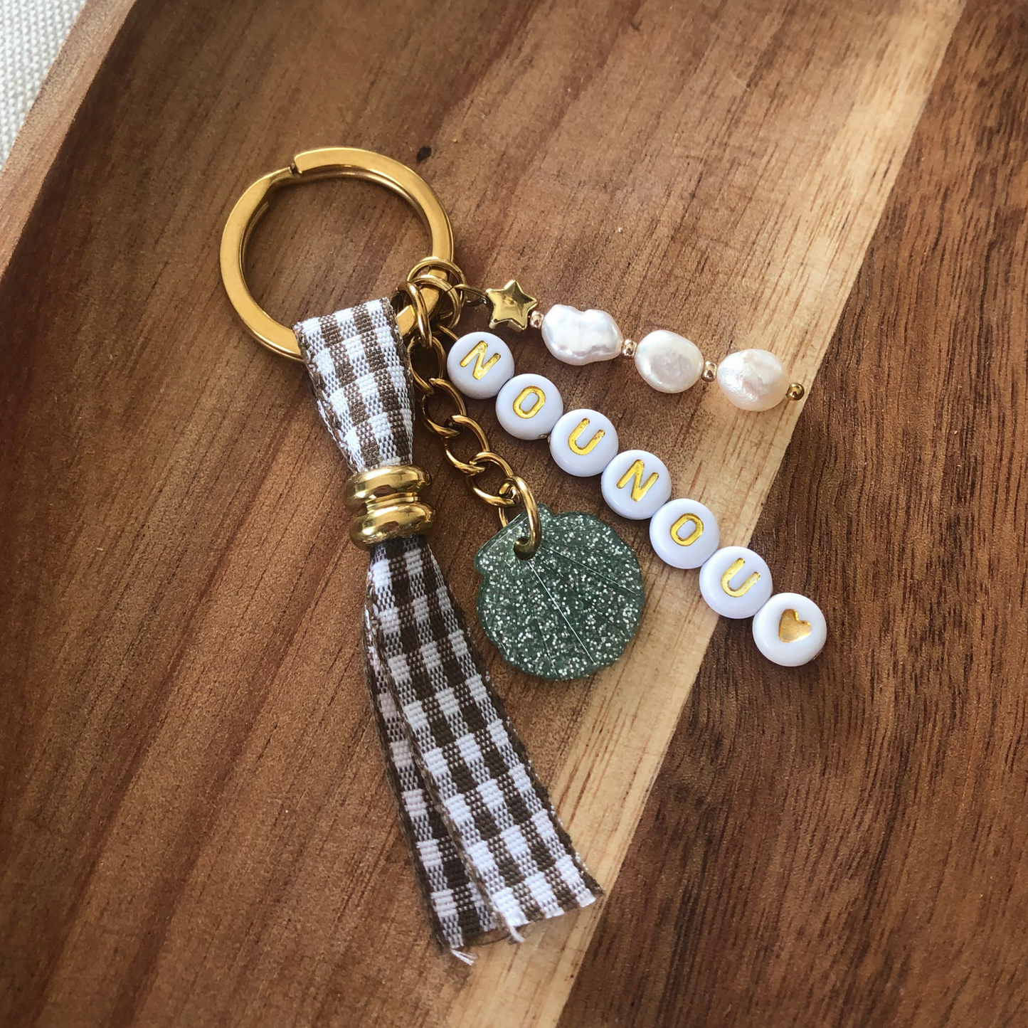PORTE-CLÉS PERSONNALISÉ EN PERLES